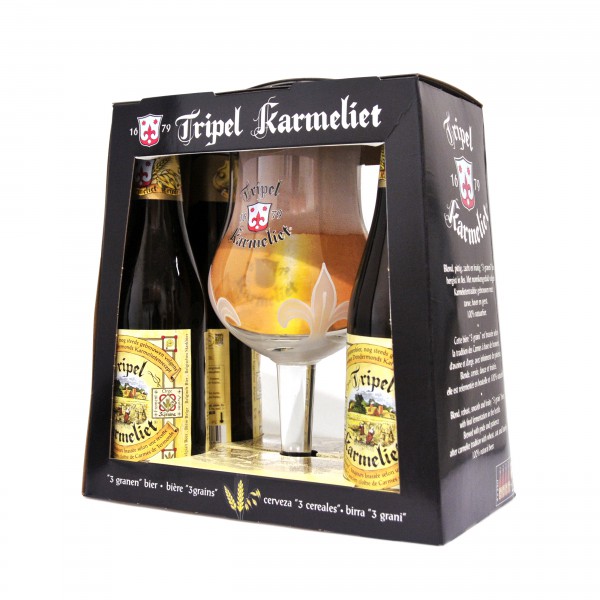 Promo Tripel Karmeliet Coffret 4 bières & 1 verre chez Bi1